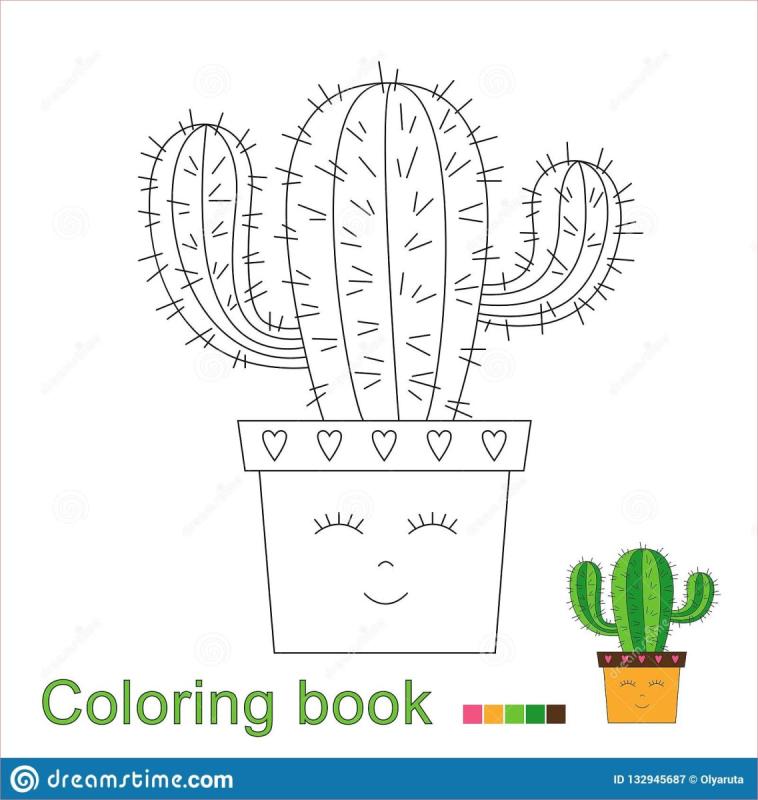 Рисуем Кактус в горшке с детьми