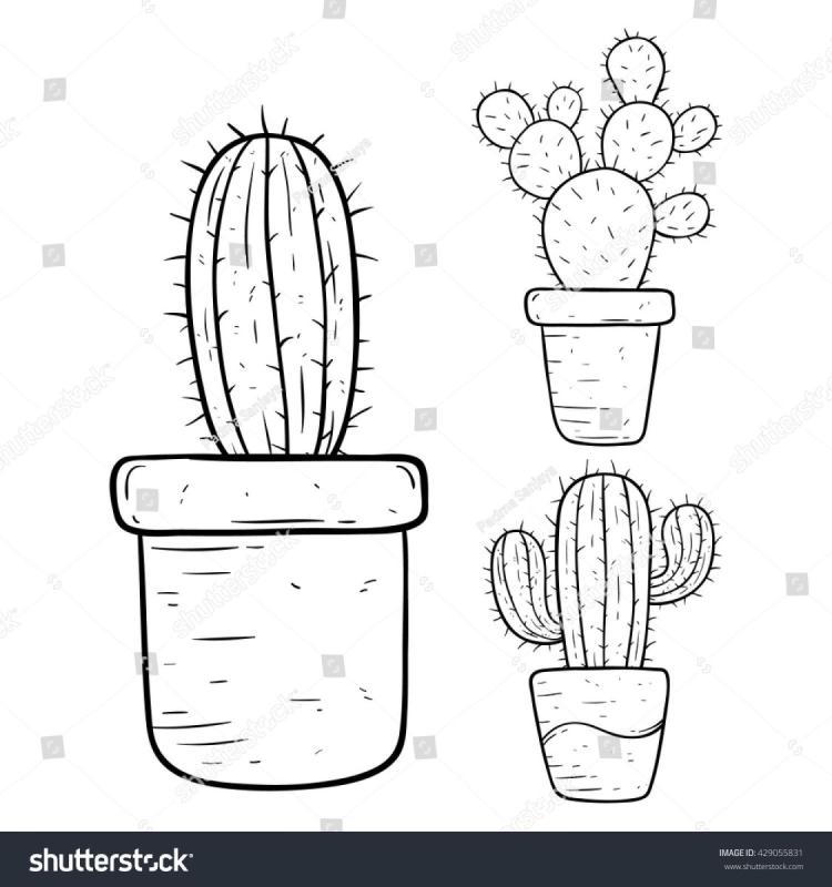 Маленькие фигурки раскраски Кактус и мороженое и яблоко