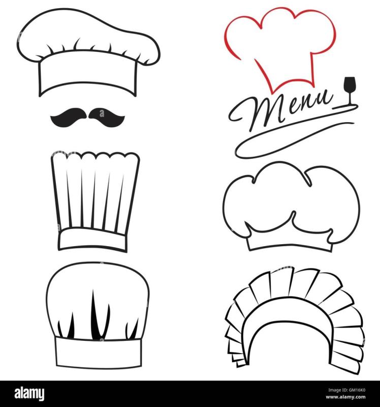 Поварской колпак нарисованный