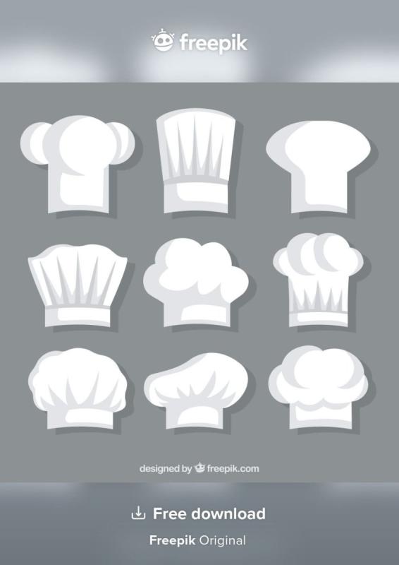 Поварской колпак трафарет