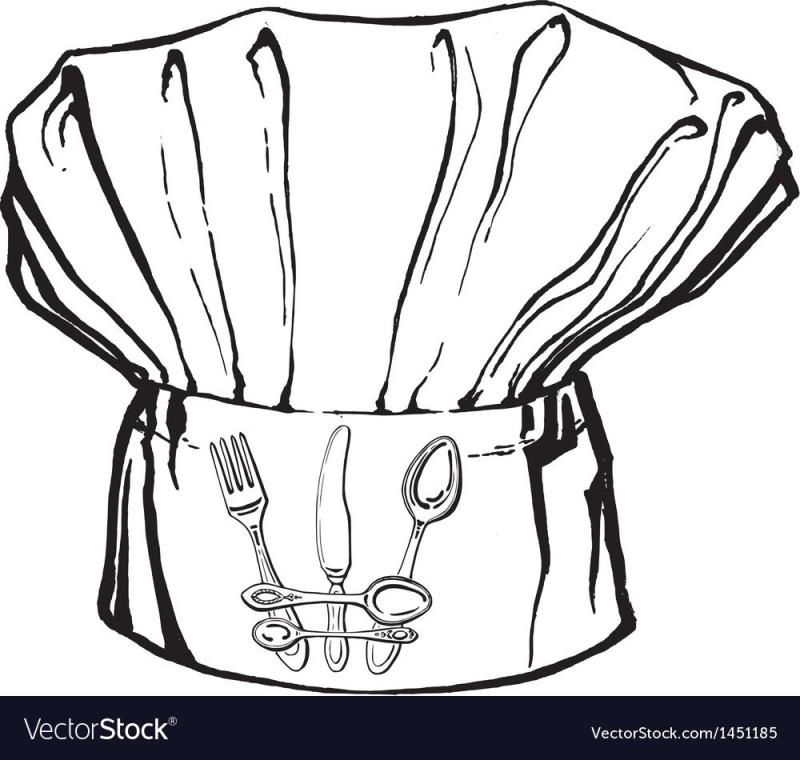 Шапка повара контур