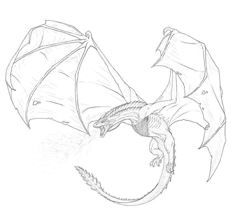 Дракон рисунок карандашом