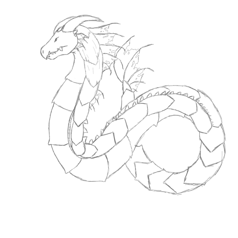 Раскраска змей дракон