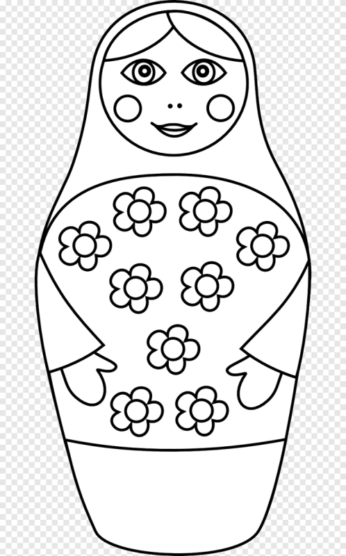 Раскраска антистресс Матрешка