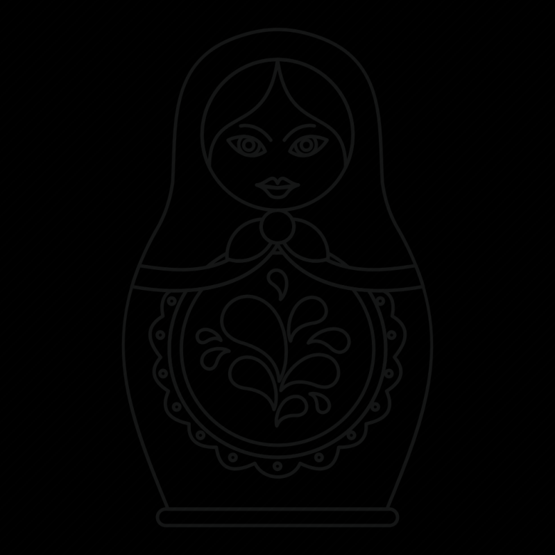 Матрешка раскраска для детей