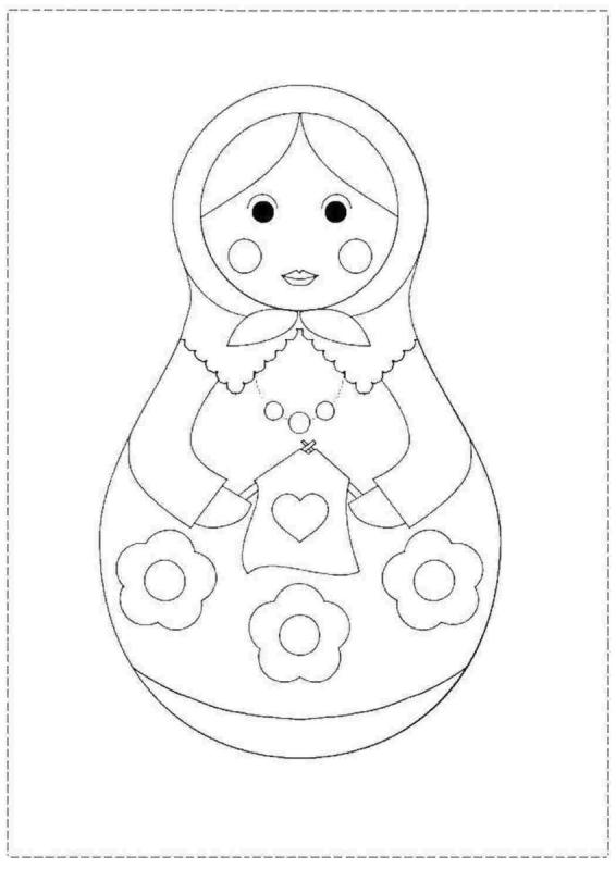 Раскраска Матрешка