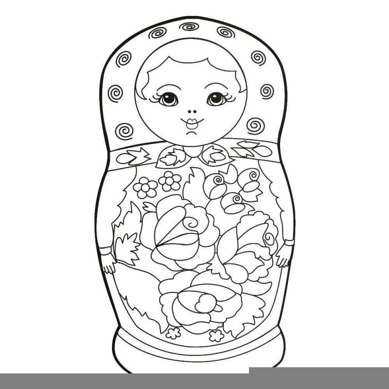 Полхов-Майданская Матрешка раскраска