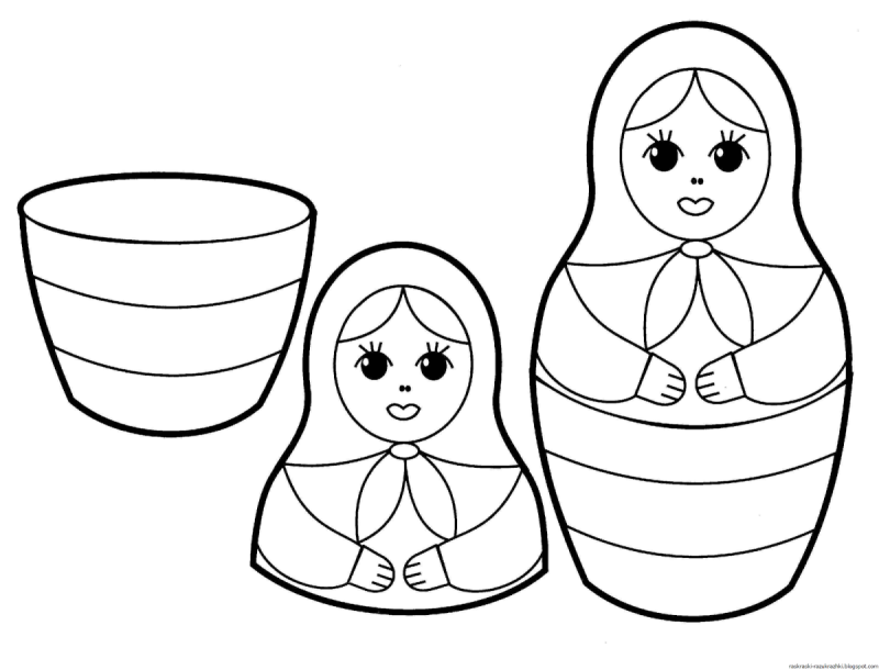 Матрешка шаблон