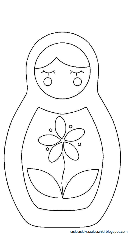 Загорская Сергиево-Посадская матрёшка раскраска