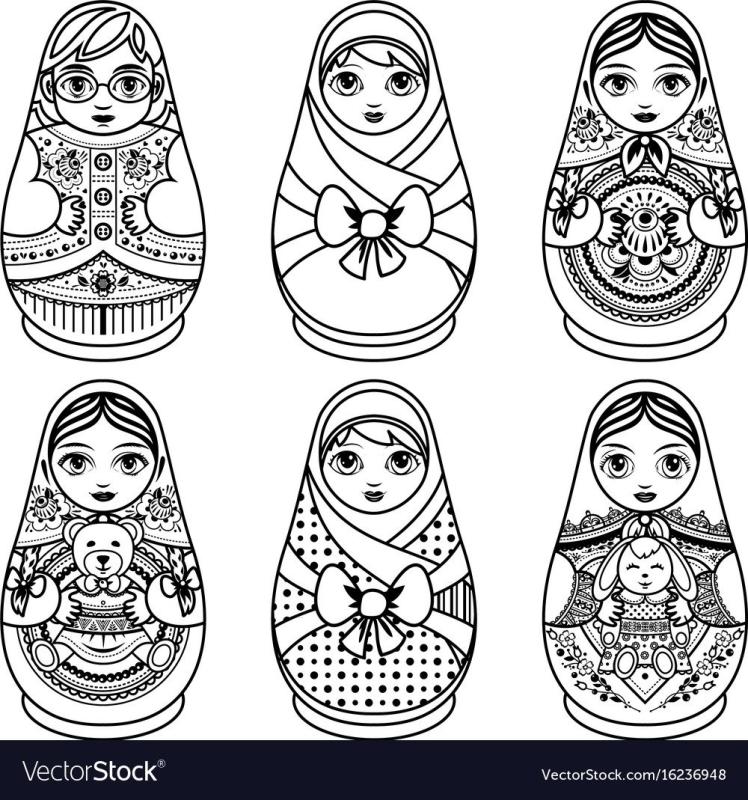 Хохломская роспись Матрешка