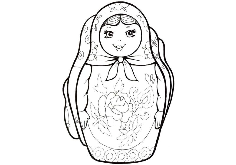 Матрешка по цифрам для детей