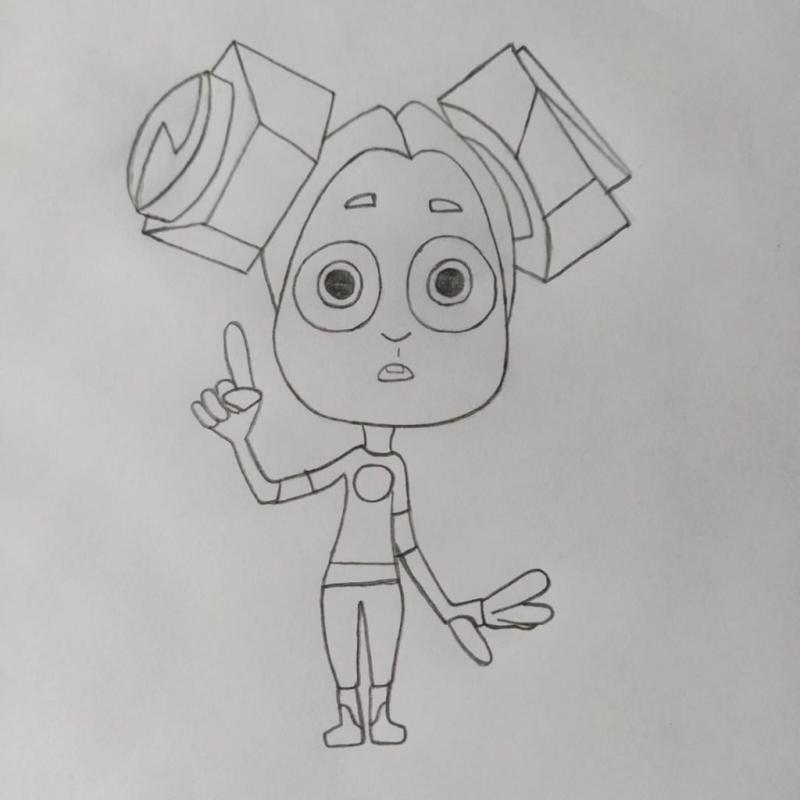 Раскраска Фиксики шпуля