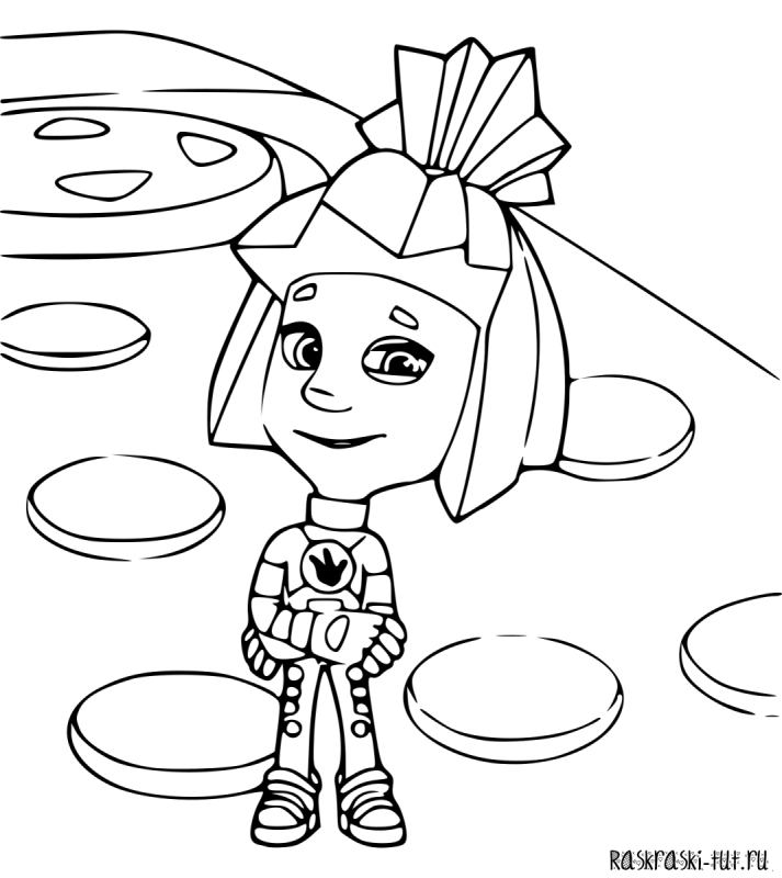 Раскраска Фиксики шпуля