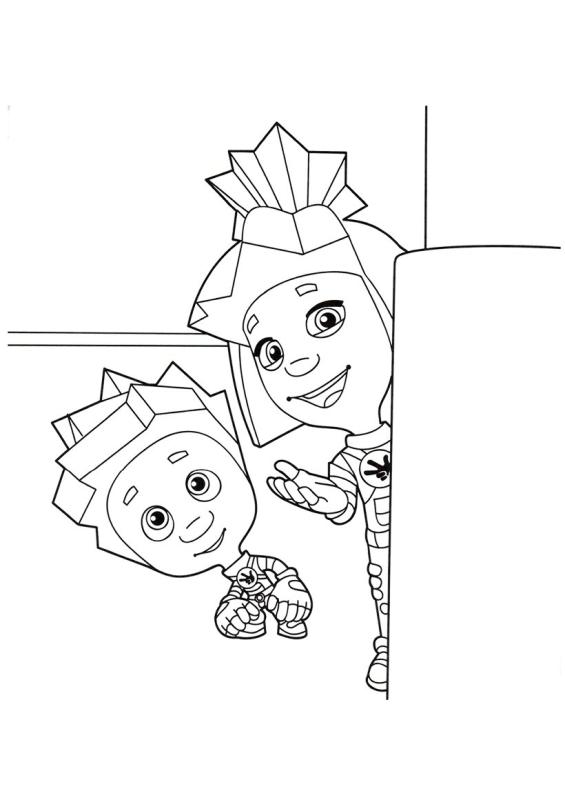 Раскраска Фиксики Файер