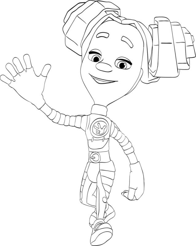 Раскраска Фиксики шпуля