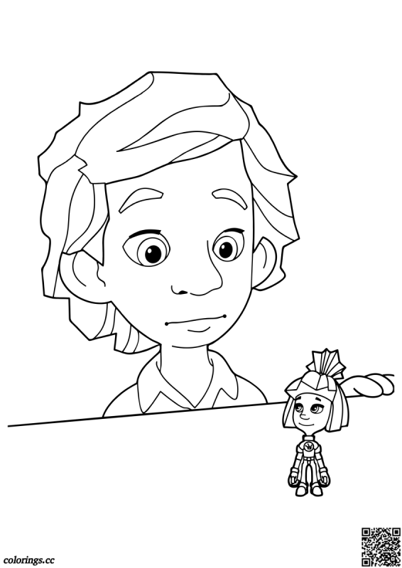 Дим Димыч Фиксики раскраска