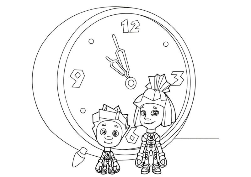 Фиксики разукрашка Нолик