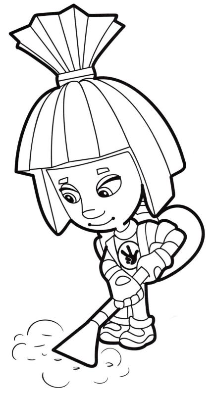 Раскраска Фиксики Симка