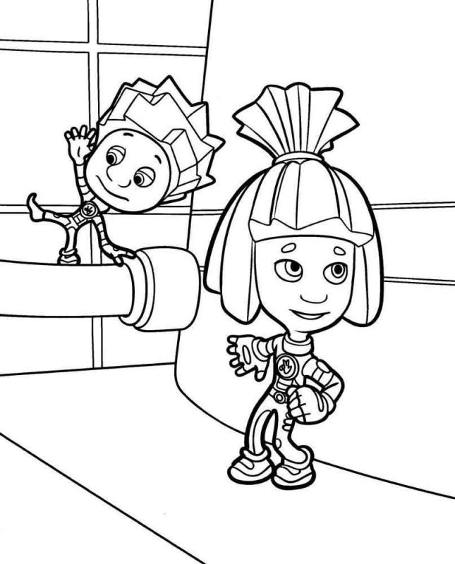 Раскраска Фиксики Симка