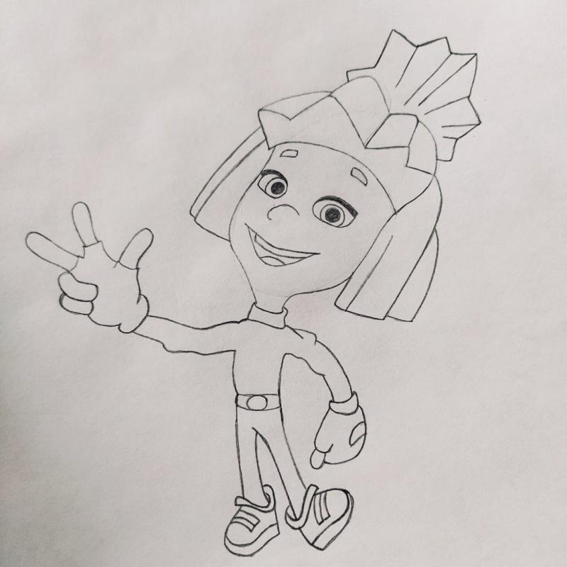 Раскраска Нолик из Фиксиков