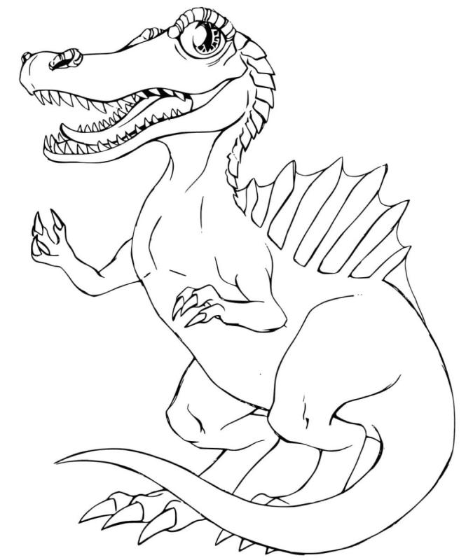 Раскраска динозавра Спинозавра