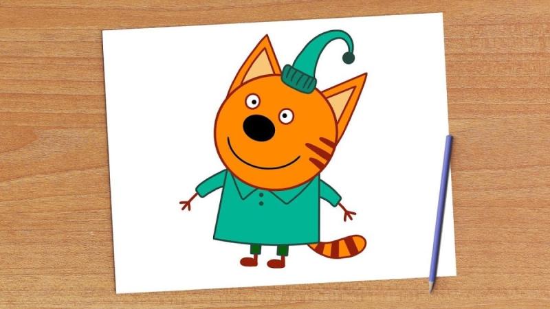 Раскраска три кота компот