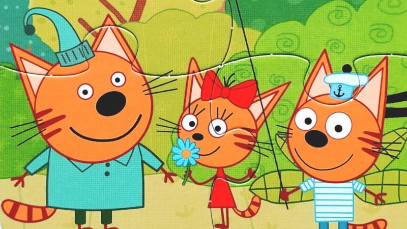 Раскраска три кота коржик63