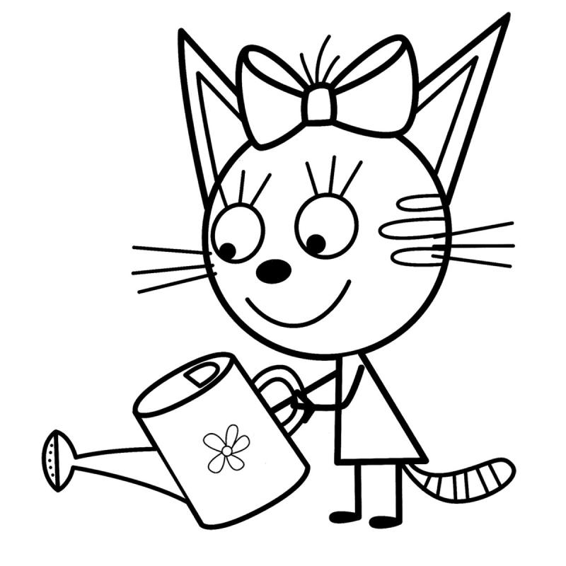 Три кота. Раскраска