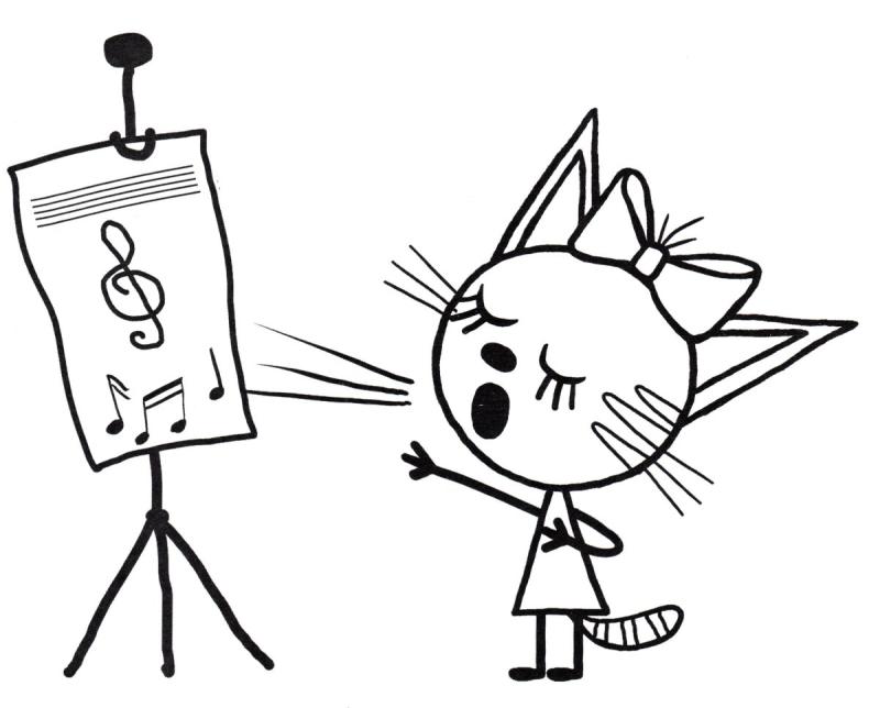 Раскраска три кота коржик60