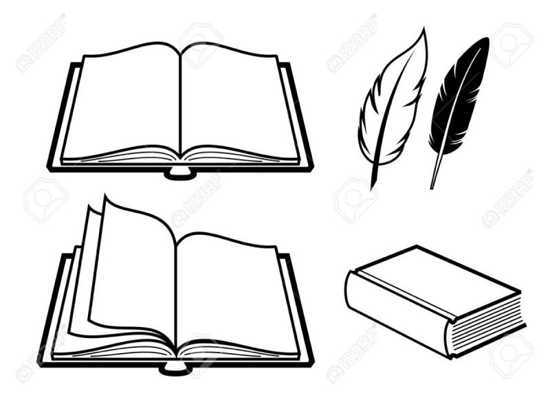 Трафарет книги вектор