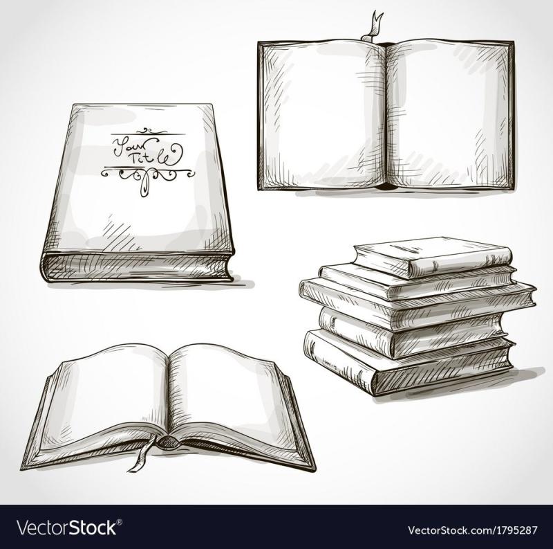 Открытая книга скетч