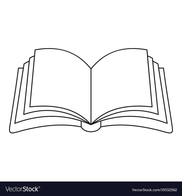 Трафарет открытой книжки