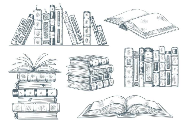 Книжная полка набросок