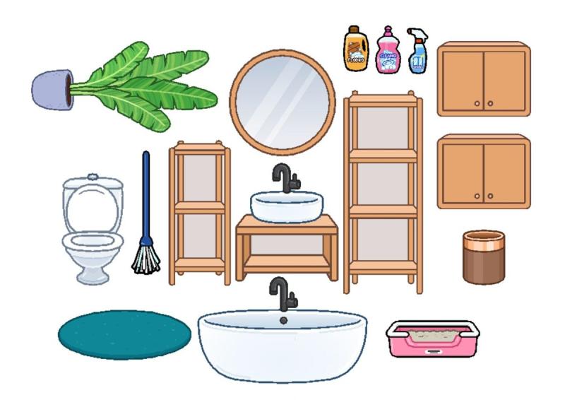 Раскраска ванная комната для детей54