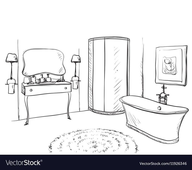 Ванна комната для кукол раскраска