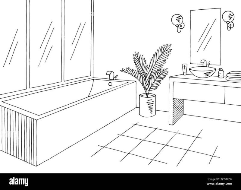 Раскраска ванной комнаты