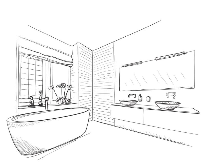 Эскиз ванной комнаты