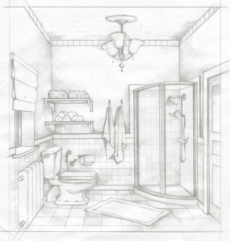 Эскиз ванной комнаты