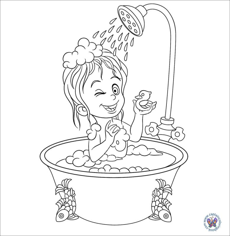 Раскраска мыться