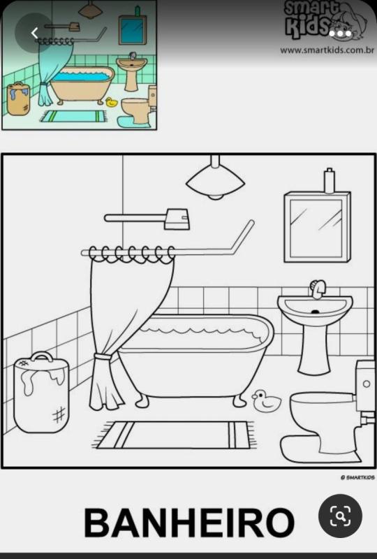 Раскраска ванная комната для детей