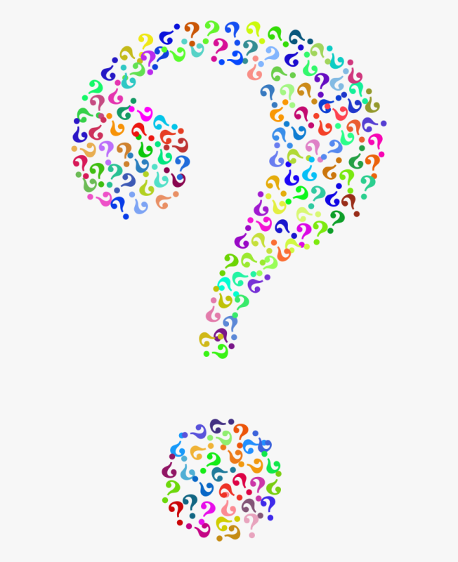 Знак вопроса из цветов