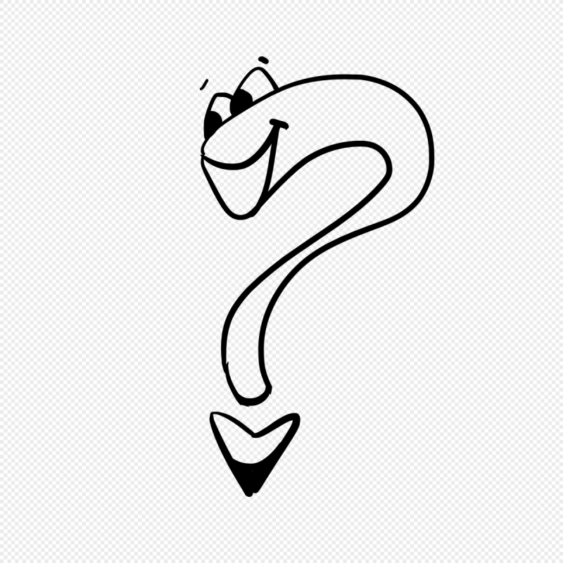 Мультяшный знак вопроса в раскрасках