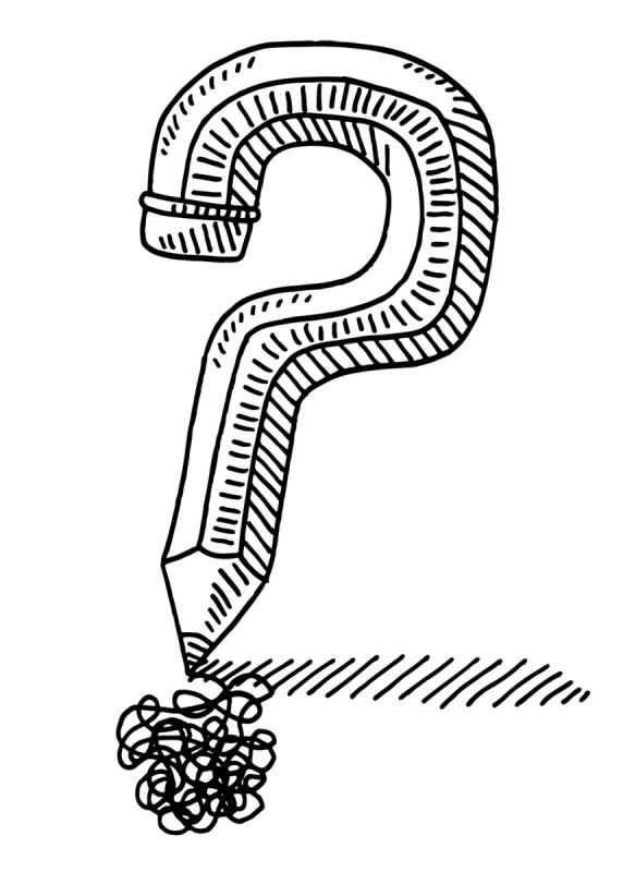 Вопросительный знак нарисованный