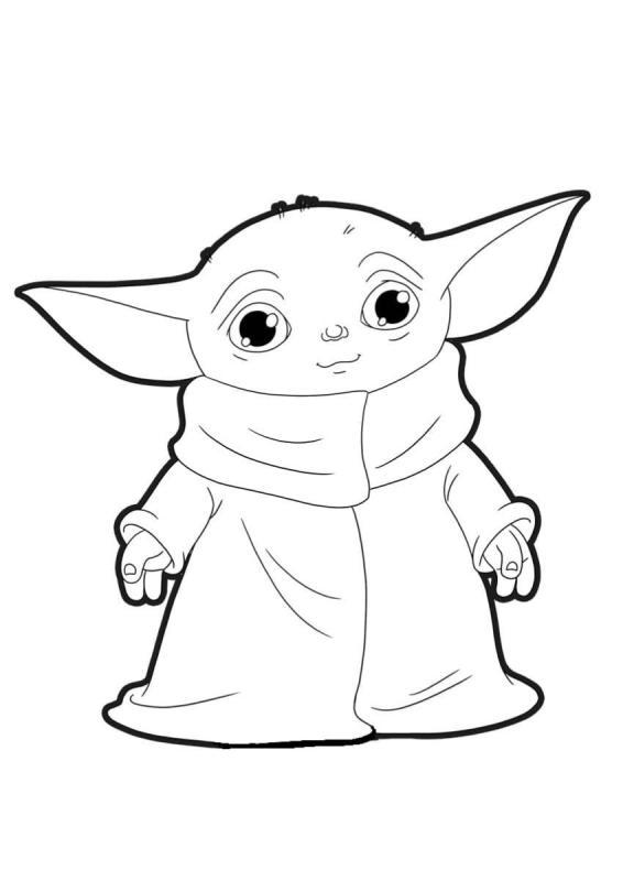 Раскраска Звездные войны йода бейби