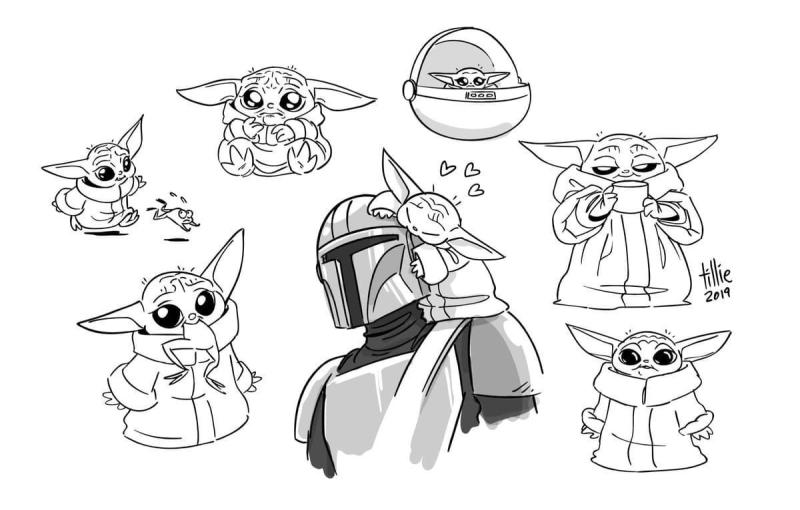 Йода раскраска