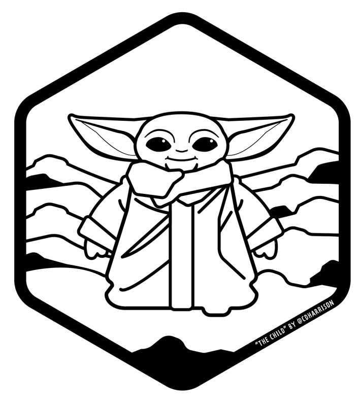 Йода раскраска