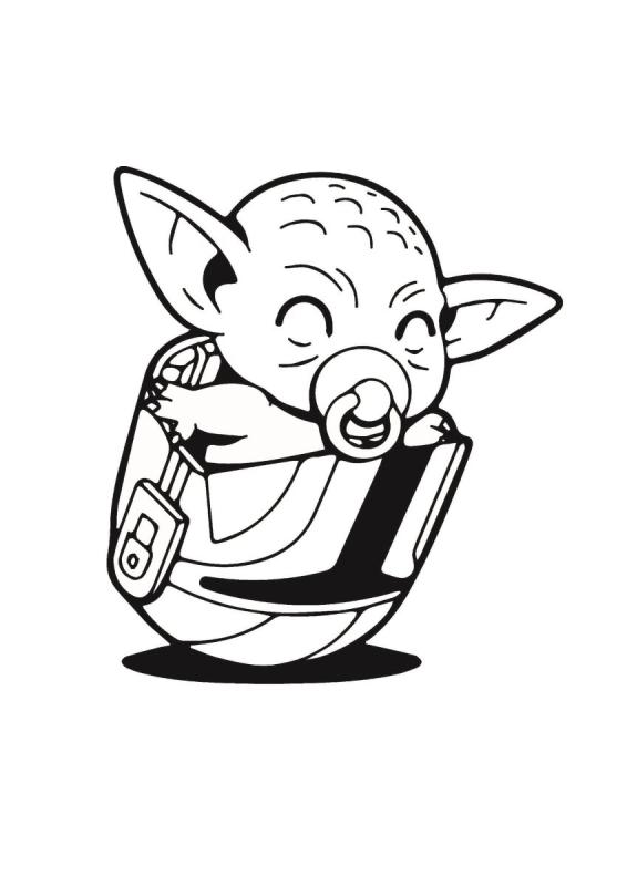 Раскраска йода Звездные войны