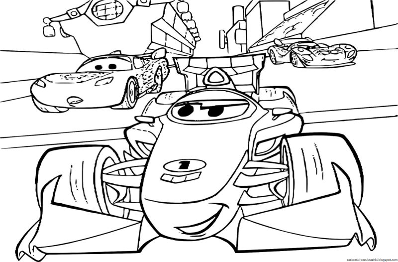 Раскраска Тачки 2 Франческо Бернулли