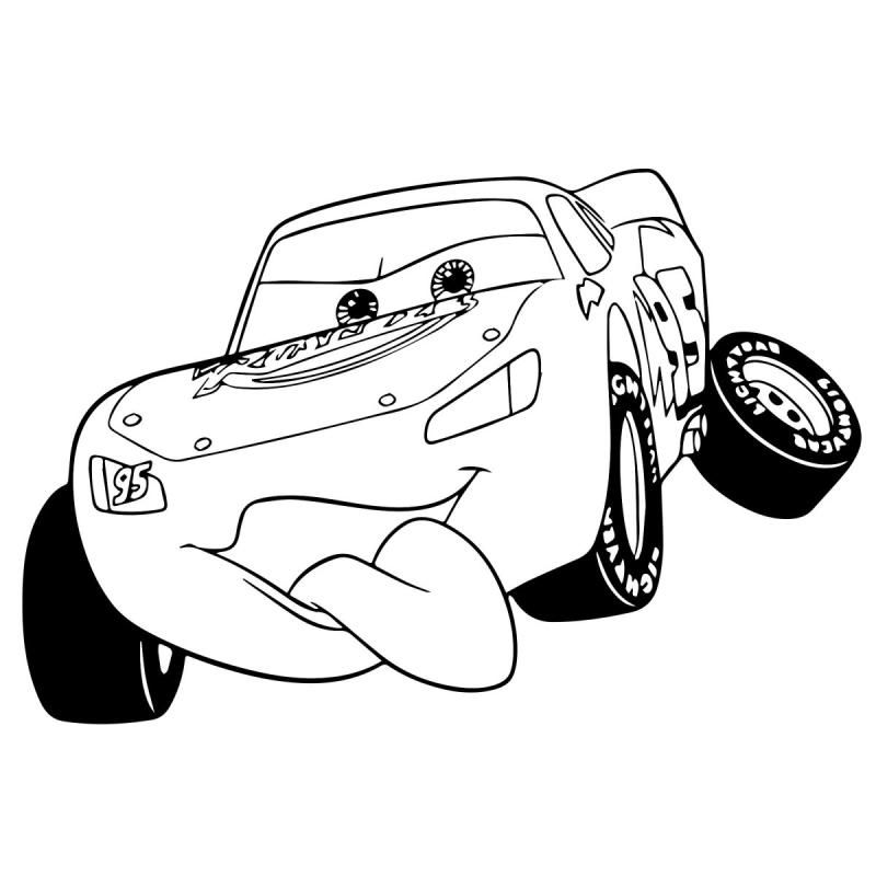 Машинка молния Маккуин раскраска