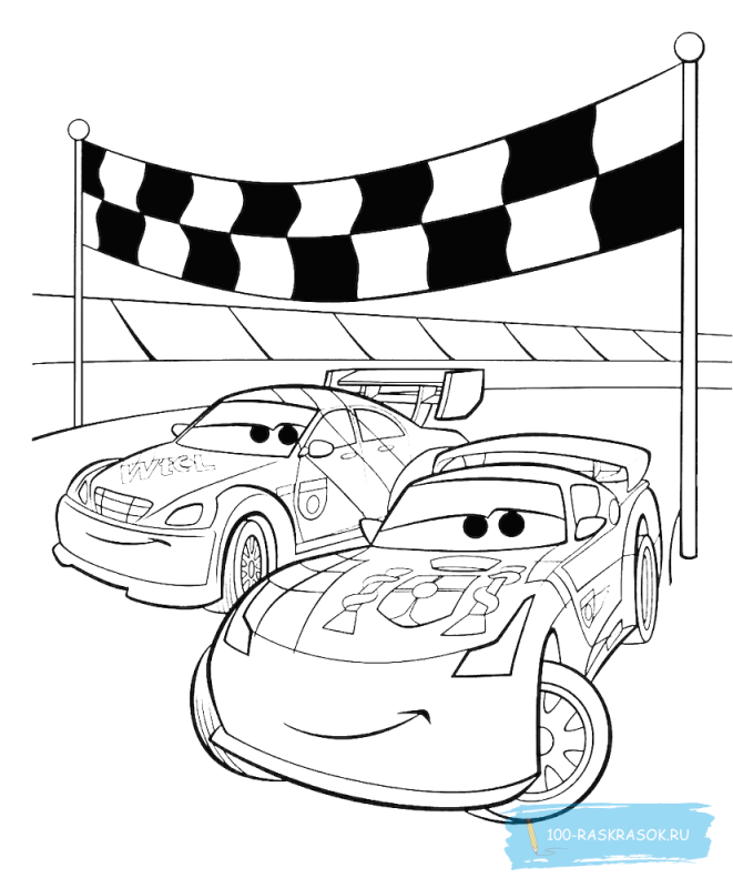 Раскраска Тачки молния Маквин